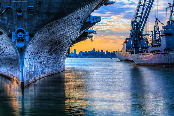 Twilight At The Alameda Naval Air Station