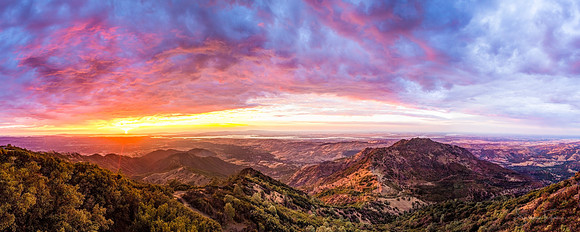 Mount Diablo Sunset Panorama