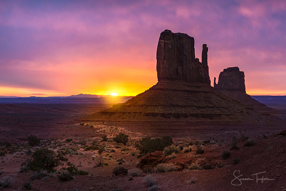 First Light Over Monument Valley