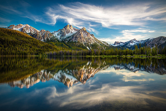 Sawtooth Mountain Morning Reflection, Idaho