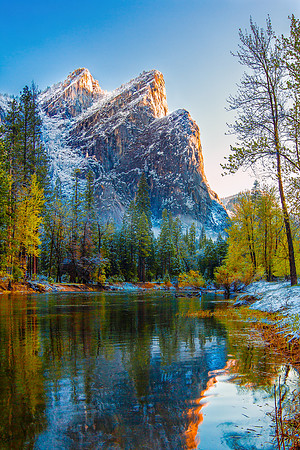 First Light Over Three Brothers