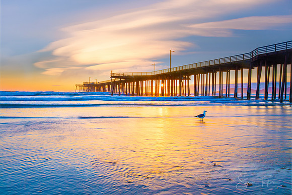 Pismo Beach Pier Sunset Glow
