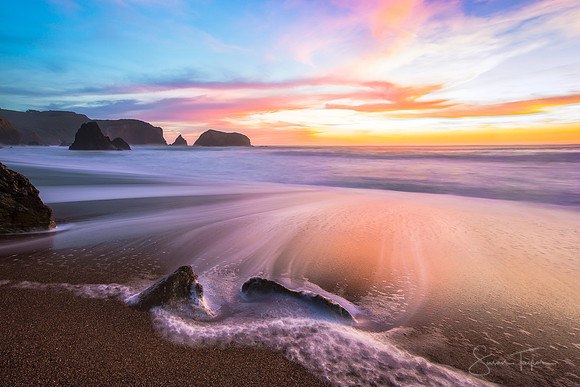 San Francisco Sunset On Rodeo Beach
