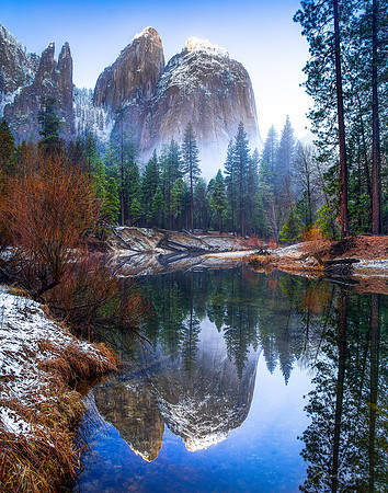 Cathedral Rocks Reflection, Yosemite