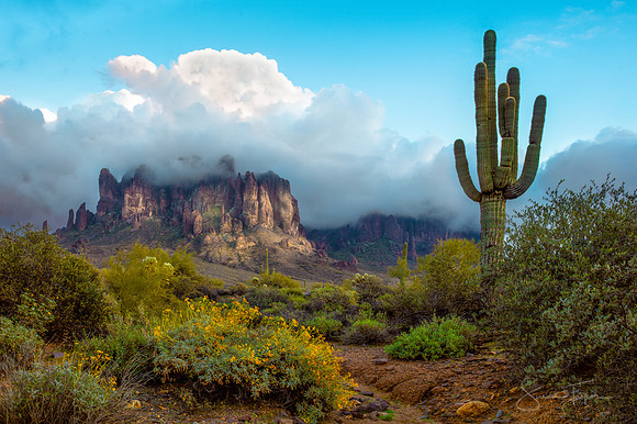 Clearing Storm Over The Superstition Mountains