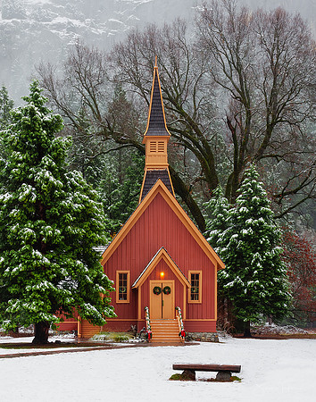 It's Christmas At Yosemite Chapel