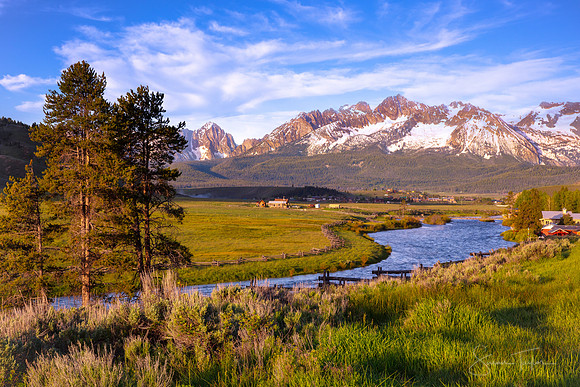 Sawtooths and Salmon River, Stanley, Idaho