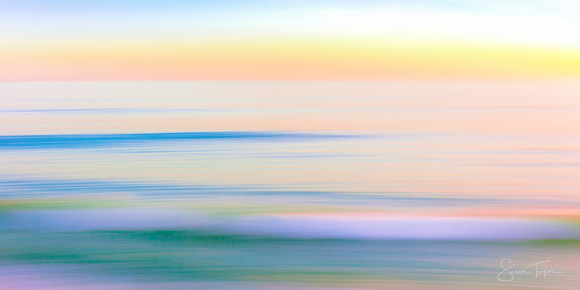 A Calm Pacific Coast Sunset, Abstract