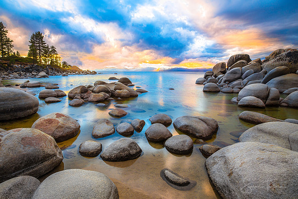 Stormy Lake Tahoe Sunset
