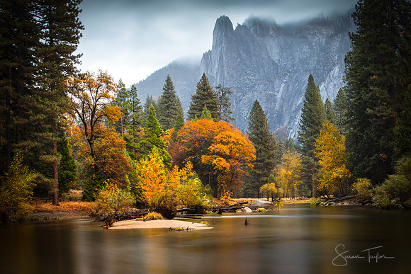 Yosemite-Merced River In Fall Color