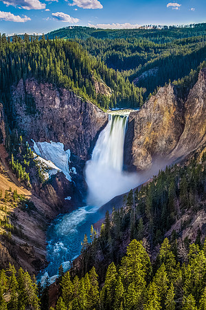 Morning Light  On Lower Yellowstone Falls