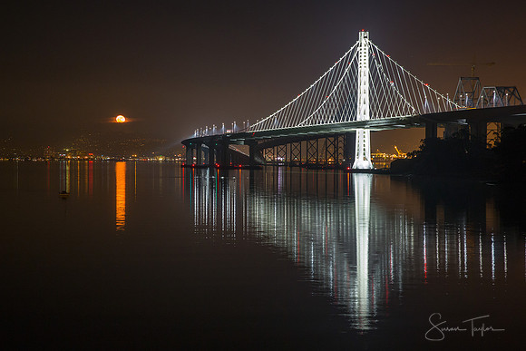 Full Moon & New Bay Bridge