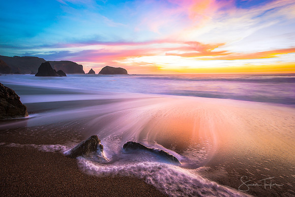 San Francisco Sunset On Rodeo Beach