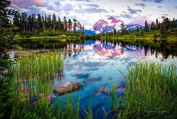 Morning Glow on Mt. Shuksan and Picture Lake